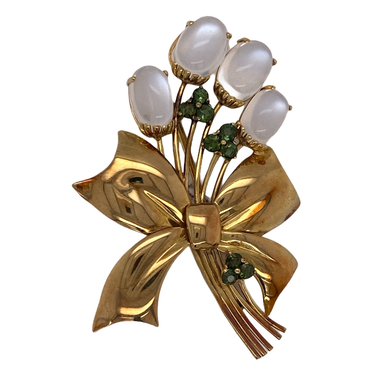 1950's Retro Moonstone & Peridot Wheat Ribbon Pin Brooch – Bardys Estate  Jewelry