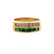 Diamond Emerald 18 Karat Yellow Gold Channel Set Band Ring