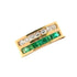 Diamond Emerald 18 Karat Yellow Gold Channel Set Band Ring