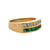 Diamond Emerald 18 Karat Yellow Gold Channel Set Band Ring