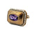 1950's  Amethyst Seed Pearl 14 Karat Yellow Gold Rectangular Cocktail Ring