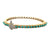 Turquoise 14 Karat Yellow Gold Hinged Bangle Bracelet Diamond Butterfly Accent