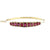 Oval Ruby Diamond 14 Karat Yellow Vintage Hinged Bangle Bracelet