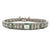 Art Deco Asscher Cut & Old European Cut Diamond Emerald Platinum Bracelet