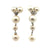 Pearl Old Mine Cut Diamond 14 Karat White Gold Drop Earclip Earrings