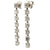 7.43 CTW Oval Diamond 18 Karat White Gold Modern Drop Earrings