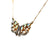 Diamond Opal Butterfly Pendant Necklace 14 Karat Yellow Gold