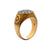 2.00 CTW Diamond Cluster 18 Karat Yellow Gold Vintage Ring Unisex