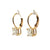 2.23 CTW  Asscher Cut Diamond 18 Karat Yellow Gold Drop Earrings GIA J/SI1-2