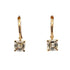 2.23 CTW  Asscher Cut Diamond 18 Karat Yellow Gold Drop Earrings GIA J/SI1-2