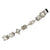 19 CTW  Mixed Cut Diamond 18 Karat White Gold Modern Line Bracelet