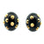 Angela Cummings Onyx 18 Karat Yellow Gold Spikey Ear-Clip Vintage Earrings