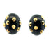 Angela Cummings Onyx 18 Karat Yellow Gold Spiky Ear-Clip Vintage Earrings