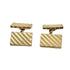 1950's Cartier Ribbed 14 Karat Yellow Gold Vintage Cufflinks