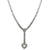 1.20 CTW Diamond 18 Karat White Gold Heart Y Drop Necklace