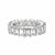 6.52 CTW Emerald Cut Diamond 18K White Gold Eternity Wedding Band Ring Size 6