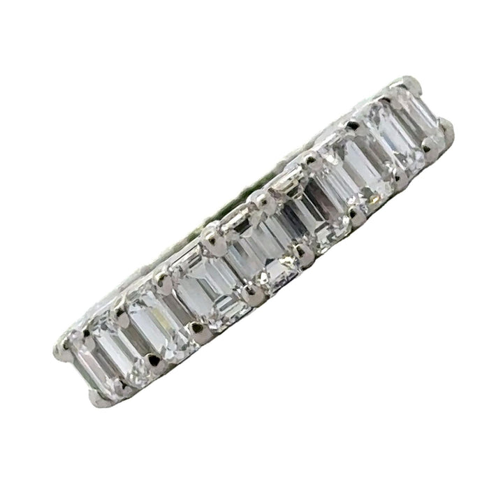 5.00 CTW Emerald Cut Diamond Platinum Eternity Wedding Band Ring