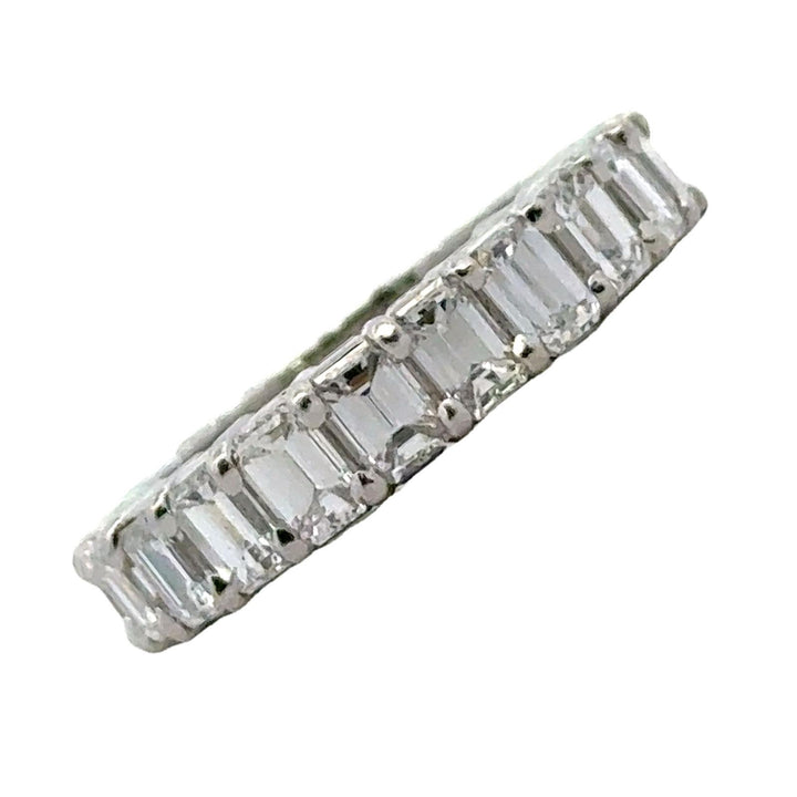 5.00 CTW Emerald Cut Diamond Platinum Eternity Wedding Band Ring