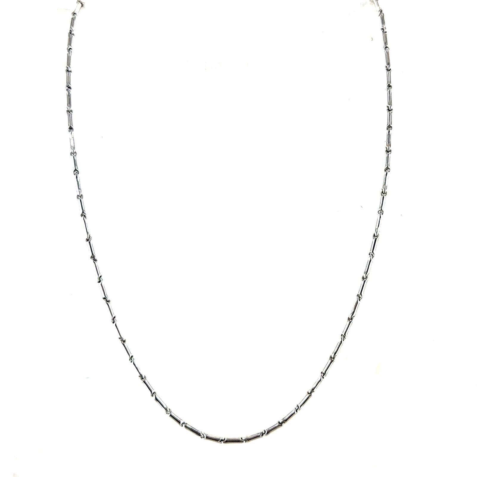 Chimento 18 Karat White Gold 17 Inch Link Chain Necklace