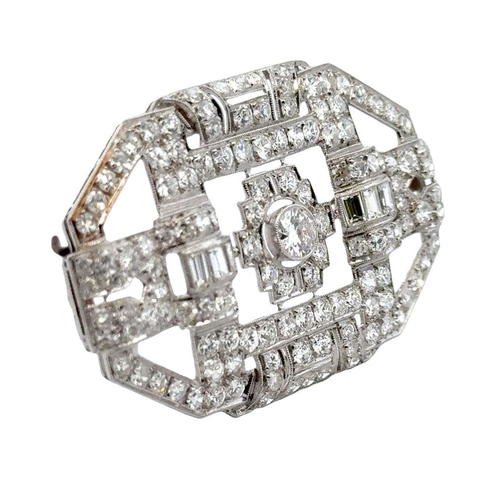 Art Deco Diamond Platinum Vintage Brooch Pin