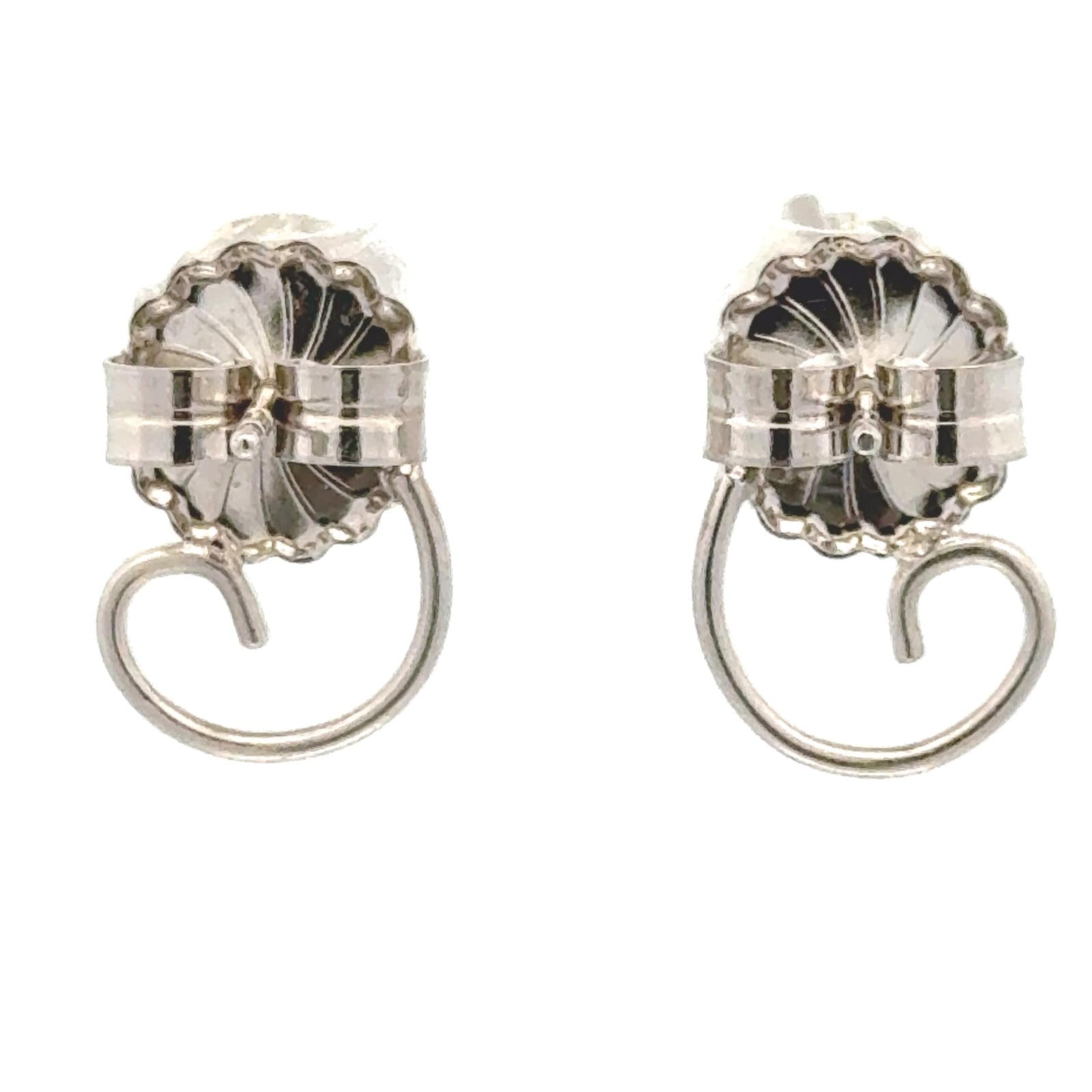 4.02 cttw Diamond Stud Platinum Three Prong Martini Mounting Earrings