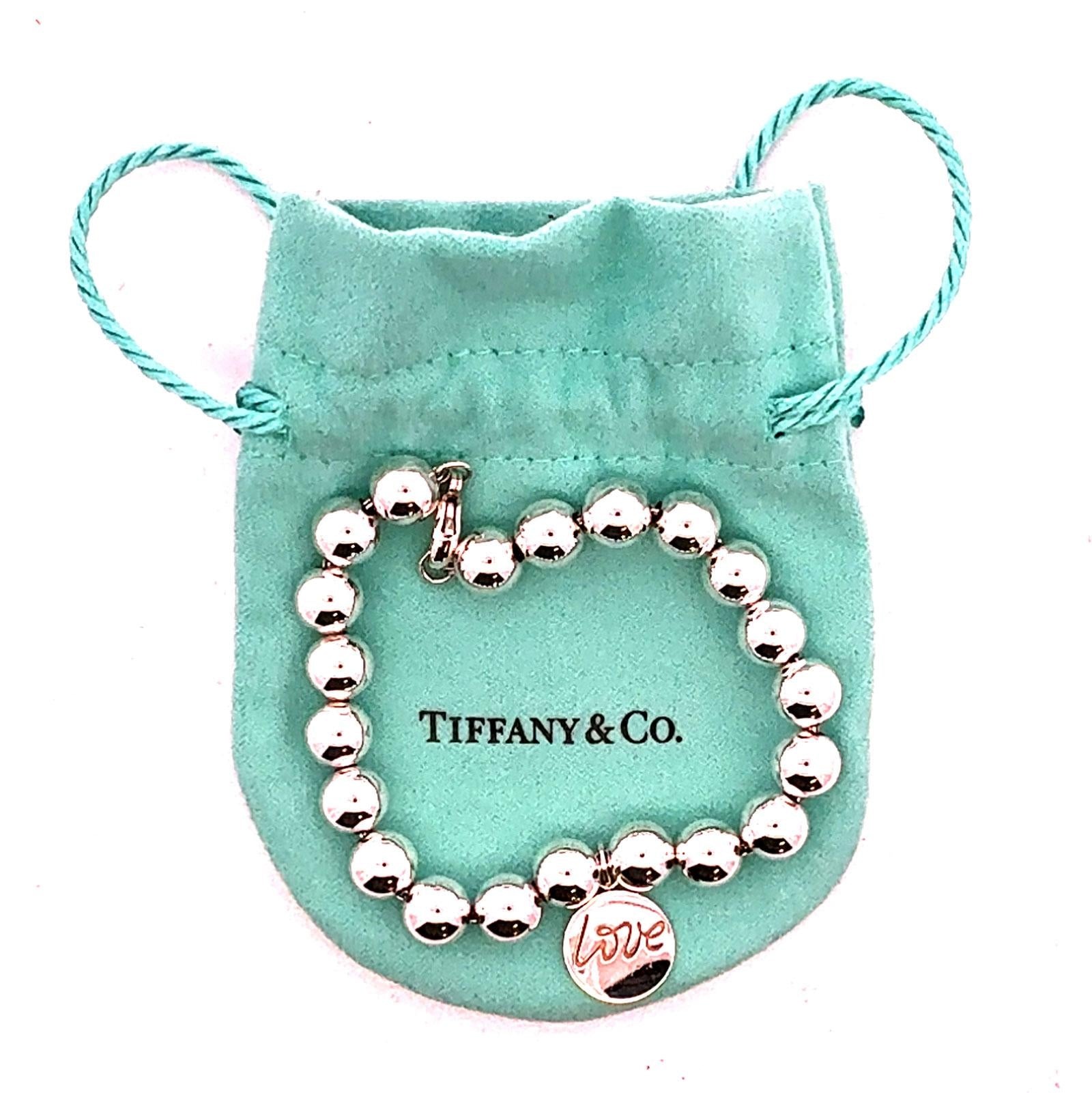 Tiffany & Company Paloma Picasso Grafffiti Love Sterling Silver Bead Bracelet