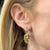 Diamond Textured Leaf 14 Karat Yellow Gold Dangle Earrings