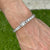 Art Deco 8.40 CTW Diamond Platinum Line Bracelet Oval Diamond Center