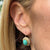 Cabochon Turquoise Pearl 14 Karat Yellow Gold Vintage Dangle Earrings