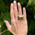 1950's  Amethyst Seed Pearl 14 Karat Yellow Gold Rectangular Cocktail Ring