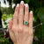 Oval Emerald Diamond 14 Karat Yellow Gold Cocktail Ring