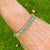 1950's Turquoise Bead 14 Karat Yellow Gold Vintage Hinged Bangle Bracelet