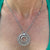 Old European Cut Diamond Circle Pendant Double Strand diamond Vintage Necklace