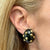 Angela Cummings Onyx 18 Karat Yellow Gold Spikey Ear-Clip Vintage Earrings