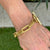 Heavy 18 Karat Yellow Gold Wheat Rectangular Link Bracelet Diamond Toggle