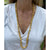 Italian 18 Karat Yellow Gold Nugget Link Necklace 31.5 Inch