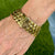 Versace 18 Karat Yellow Gold Vintage Wide Woven Link Bracelet