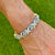 10 CTW Round Brilliant Diamond Platinum Estate Link Bracelet