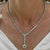 1.20 CTW Diamond 18 Karat White Gold Heart Y Drop Necklace