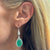 24-Carat Cabochon Emerald Diamond 18 Karat Two Tone Gold Drop Dangle Earrings