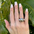 Modern Black Tahitian Pearl Diamond Platinum Cocktail Ring