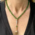 Jade Diamond 18 Karat Yellow Gold 20 Inch Drop Estate Necklace