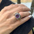 Amethyst Iolite 18 Karat White Gold Modern Fashion Ring