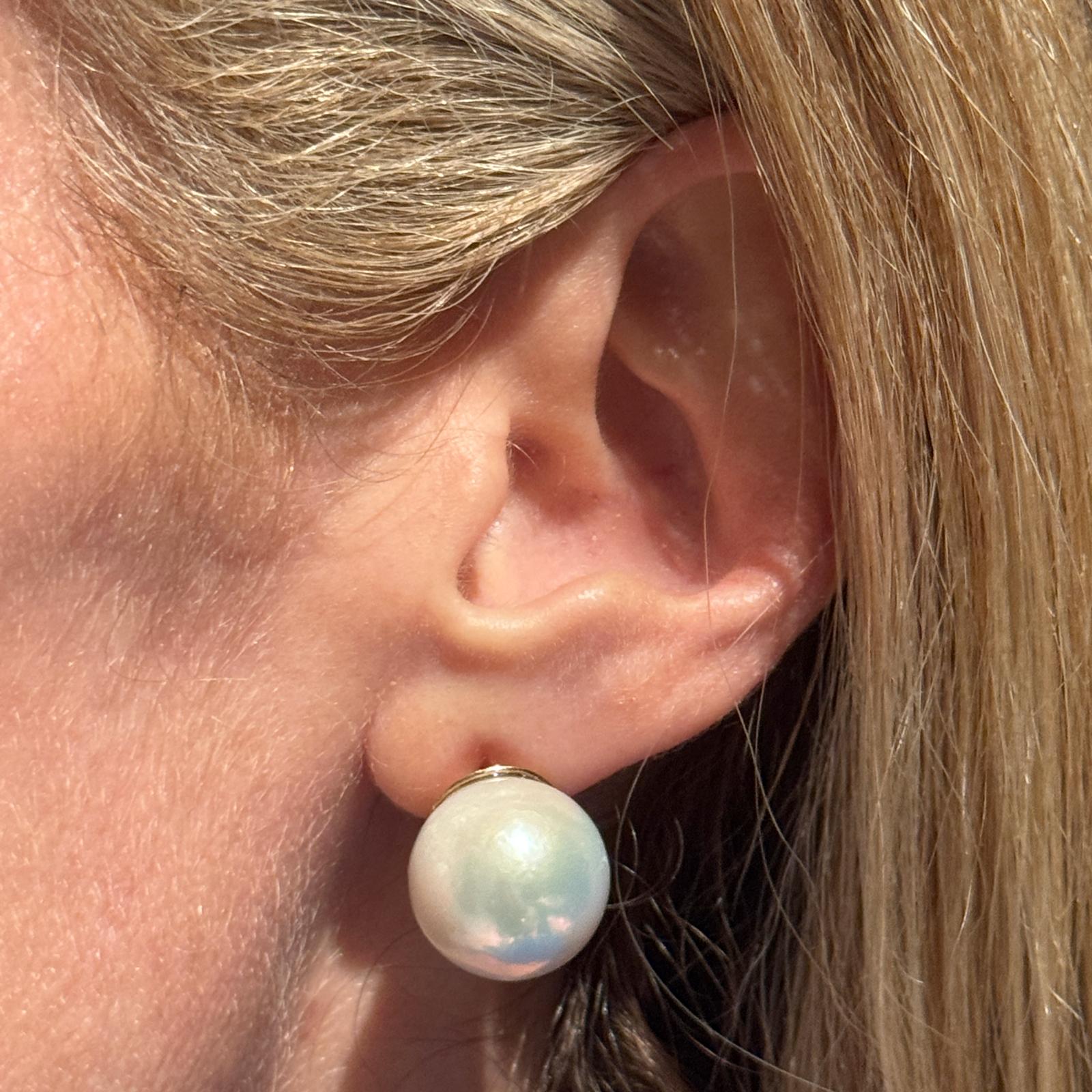 15 mm South Sea Pearl Earrings