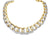 56-Carat Diamond 18 Karat Yellow Gold Scalloped Choker Estate Necklace