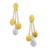 Marco Bicego Siviglia 18 Karat Two Tone Gold Hammered Drop Dangle Earrings