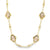 Judith Ripka Smokey Quartz Diamond 18 Karat Yellow Gold Link Necklace