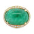 40-Carat Cabochon Emerald Diamond 18 Karat Yellow Gold Cocktail Statement Ring