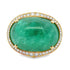 40-Carat Cabochon Emerald Diamond 18 Karat Yellow Gold Cocktail Statement Ring