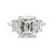 5.18 Carat Emerald Cut Diamond Platinum Engagement Ring GIA F/SI1